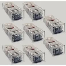 Kit com 8 Colmeias Organizadoras Super-Resistentes para Calcinhas, Cuecas e Meias (12cm x 40cm x 10cm)