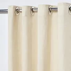 Cortina tecido de Linho Rustico 2,80 X 1,60m Altura Argola Cromada