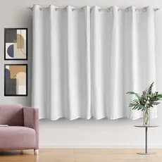 Cortina Rustica Linho Cru Luxo Para Quarto e Sala Escritorio Porta Com Ilhos Branco 2,80x1,60 Altura