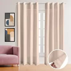 Cortina De Linho Cru Rustica luxo Premium Sala Quarto Escritorio 2,80 x 2,30 Altura iIhos Branco