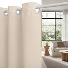 Cortina De Tecido Linho Rustico 2,00m x 1,40 Altura Cortinas Para Sala e Quarto Escritorio