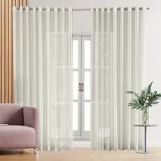 Cortina Tecido Linho Luxo Voil Flame 6,00 X 2,50 Altura Esticado Para varão 5 Metros Franzida