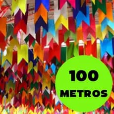 Kit 100 Bandeirinhas Festa Junina Decoração São João Bandeirola Colorida