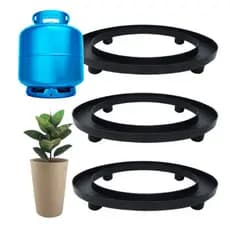 Kit 3 Suportes para Botijão de Gás de Cozinha e Vaso de Plantas Base Organizador de Bujão GLP Super Resistente