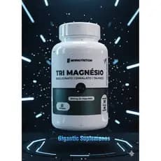 NewNutrition Tri Magnésio 300mg 60 Cápsulas Bisglicinato Dimalato Taurato Vegano Vcaps