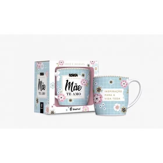 Caneca Porcelana Mãe Te Amo Mamãe Inspiração Dia das Mães