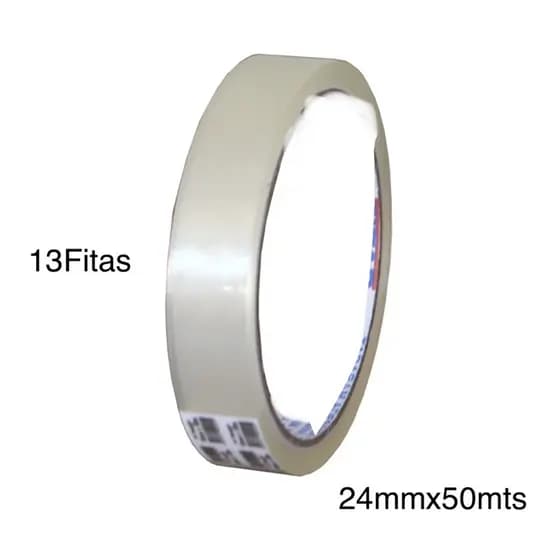 13 Fita Adesiva Fitar 24mm X 50mts Transparente 15 Un 24mmx50