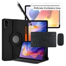Capa + Pelicula + Teclado Para Tablet Xiaomi Poco Pad 12.1'