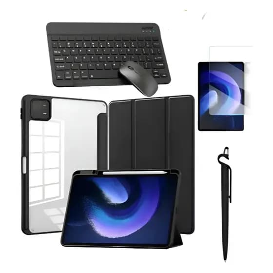 Capa P/ Tab Mi Pad 7/ 7 Pro 11.2'' + Pel. + Teclado E Mouse