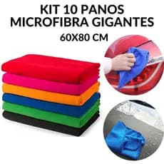 10 Un. Pano De Chao Microfibra Gigante 60x80 Multiuso