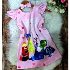 Vestido Milly Temático + Adereço 3 a 6 anos