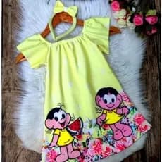 kit com 5 vestido temático+5 tiaras ( tamanho único) preço de atacado, tecido suplex do grosso.