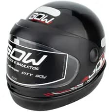 Capacete Interlagos Classic Viseira Automática Preto Gow