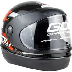 Capacete Interlagos Viseira Automática Preto - Vermelho Gow