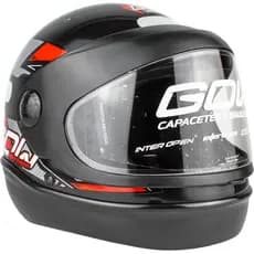 Capacete Interlagos Viseira Automática Preto Prata Gow