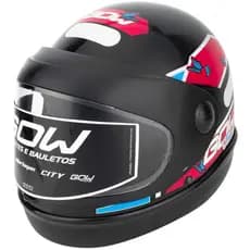 Capacete Interlagos Feminino Viseira Automática Preto Gow