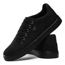 Tenis Masculino Preto Social Estilo Sapatênis Sapato Esport Dia dos Pais
