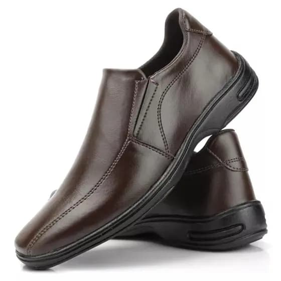 Sapato Masculino Ortopédico em Couro estilo Social - MKSTORE