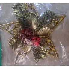 Estrela metalizada decorada 24 cm cod 8504