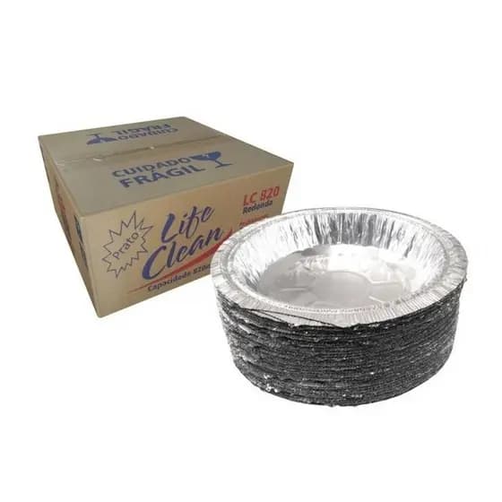 BANDEJA PARA  AIR FRYER  DE ALUMINIO  LIFE CLEAN 780ML KIT COM 20 UNID