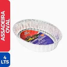 ASSADEIRA OVAL EM ALUMINIO KIT COM 3