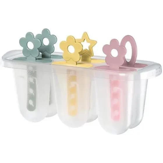 Forma Para Picolé de Plástico Com Palitos Coloridos Para 6 Sorvetes SR328/555 Sanremo