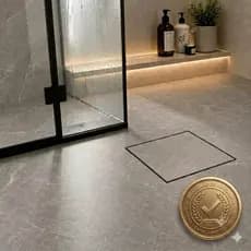 Ralo Oculto Invisível 15x15 e 10x10 cm para Banheiro Seca Piso Porcelanato Inteligente