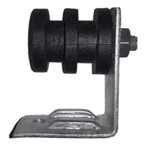 2 Suportes DMP com Roldana de PVC 2 Canais e Parafuso PR-60