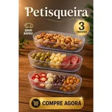 Kit 3 Petisqueiras Sofisticadas Modelo Único