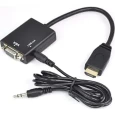 Cabo Adap Conversor Hdmi Para Vga C/ Cabo Auxiliar de Áudio