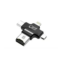 Leitor de cartão de memória 4 em 1 Lightning/Mirco/Adaptador tipo C iPhone Android