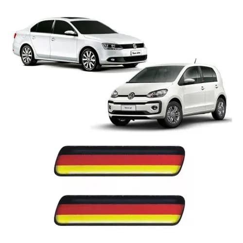 Par De Adesivos Emblema Coluna Alemanha Universal Resinado