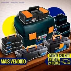 Kit Maleta de Ferramentas Caixa de Ferramenta Maleta Grande Reforçada Organizador MONTE SEU KIT!