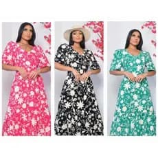 vestido manga floral