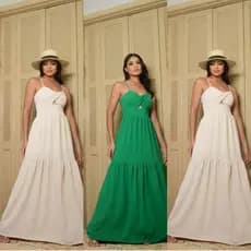 vestido longo alcinha