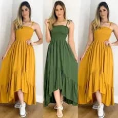 Vestido elastex babado