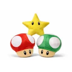 ⭐🍄Pelúcia Cogumelo 1up Verde +vermelho+ Estrelinha Super Mario⭐🍄