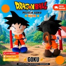🔥 Pelúcia do Goku Dragon Ball Z Plush Toy Anime Colecionável Boneco Geek Presente Toy Geek brinquedo Decorativo 35cm