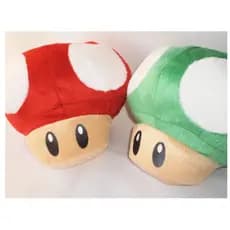 Pelúcia Cogumelo 1up Verde + Vermelho TOAD Super Mario Bross ~