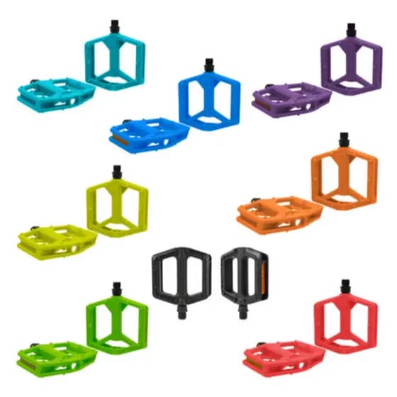 Pedal plástico Bike BMX e MTB Plataforma ROSCA FINA 1/2 Aro 20 26 27.5 29 MTB Passeio