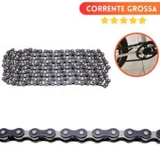 Corrente Grossa Oxxent 1 Vel 114 Elo Bike Monark Barra Forte, BMX, FIXA - Prata