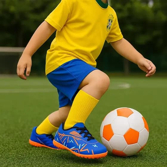 Chuteira Infantil Masculino Society Costurada Reforçada Ideal para Quadra-Campo 28 ao 33 Promoção