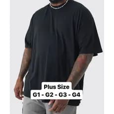 Camiseta Plus Size Lisa Masculina - G1 G2 G3 G4 - 100% algodão - Envio Imediato
