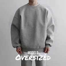 Blusa Oversized Moleton  Básico Liso Grande  - Envio imediato