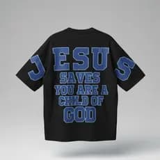Camiseta Oversized Masculina Cristã - Jesus Saves