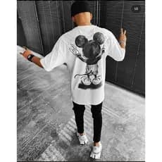 Camiseta Oversized Masculina - Camisa Mickey  -  Modelagem Real Oversized