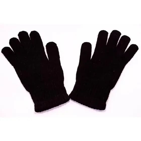 12 Pares De Luvas Algodao Preta Volk  Tamanho Unico ( G )