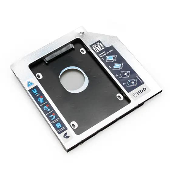 Case Adaptador Universal 9.5mm - Segundo HD SSD Sata no Notebook - Caddy