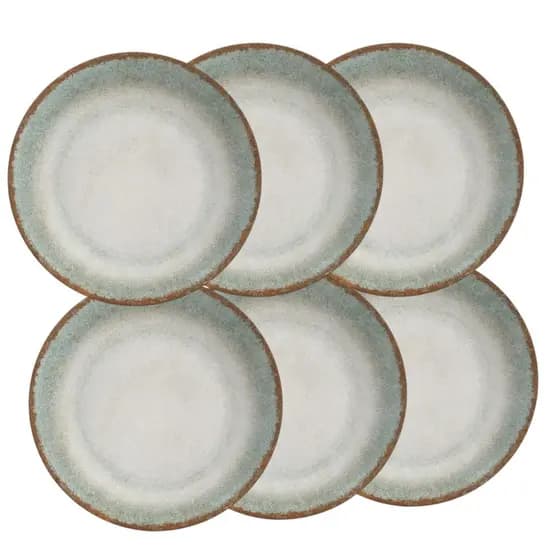 Conjunto De 6 Pratos Raso Coup Durban Ceramica Alleanza 20cm
