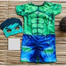 Fantasia Hulk Infantil , Super Herói, Com Máscara , Macacão Helanca Huck Envio Rápido
